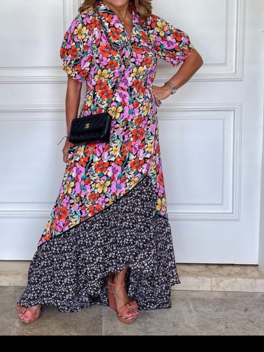 NWT Kosmios Floral Maxi Dress Size Large